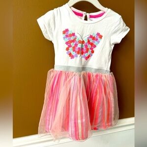 Manguun Mini Butterfly Little Girls Tulle Skirt Dress Size 3 T